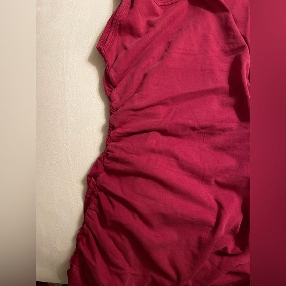 NWT L Space Wildwood Mini Dress Ruching at sides Color Cab Red Size S/P - Picture 9 of 14